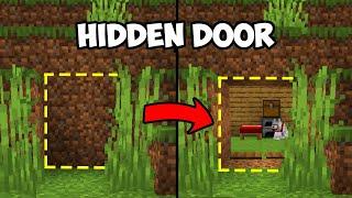 Minecraft: The easiest Hidden Door 2x2 in BEDROCK & JAVA | Secret door | Secret Base