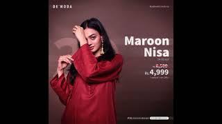 Introducing Maroon Nisa 2 Piece Suit | De'Moda | Premium Swiss Lawn Fabric | Elegant Women's Fashion