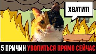 Когда 100% пора увольняться? 5 причин