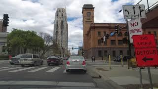 Driving from Uptown to Downtown Minneapolis Minnesota