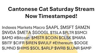 Livestream (timestamps): Macro Indexes #$TSLA #Bitcoin  $PLTR $NVDA miners and more!