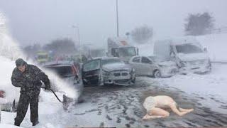 New york turns into an ocean! flash floods, cyclone bombs & huge waves hit new york