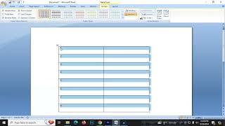 #মাইক্রোসফট অফিস ওয়ার্ড একটি Table কে কিভাবে দু্ইটি ভাগে  বিভিক্ত করা যায়।