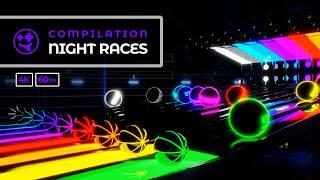 Night Marble Race Compilation 3  | #marbles #marblerace #marbleracing #physics #asmr #sensory