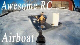 Homemade RC Airboat Goes Crazy!!! - RCLifeOn