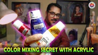 Acrylic COLOR MIXING HACKS🟡Get the Perfect Hue Every Time by Debojyoti Boruah