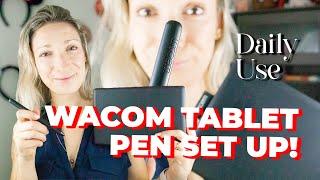 ONE BY WACOM TABLET PEN SET UP AND DAILY USE | Let's dive into the Wacom desktop center