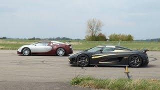 Bugatti Veyron 16.4 vs Koenigsegg Agera S Hundra x 5 races GTBOARD.com