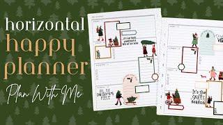 Plan With Me| A Functional Happy Planner Horizontal Planner Weekly Spread