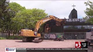Demolition begins on Burlington's Cathedral of the Immaculate Conception