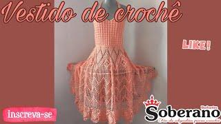 Vestido de crochê  inspiração Mary Castro 1/4