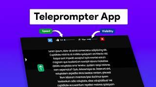 React Teleprompter App - Speed and FontSize Visibility Features