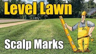 Leveling Lawns and Yards Prevent Scalp Marks