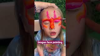 Dragon Face Painting! Unique Face paint for girls! #facepaint #shorts #viral #artist #facepainting