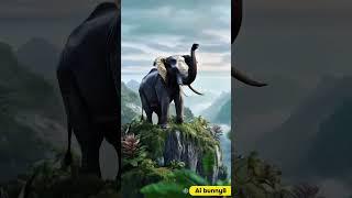 A wild elephant in hill | made by ai | ai animations | ai cartoons | ai shorts | #shorts