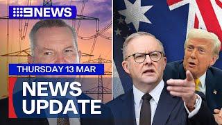 Power bills set to rise for millions; US metal tariffs backlash | 9 News Australia