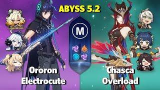 C6 Ororon Electrocute & C2 Chasca Overload - 5.2 Abyss - Floor 12 9 stars - Genshin Impact