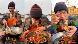 Chinese people eating - Street food - "Sailors catch seafood and process it into special dishes" #51