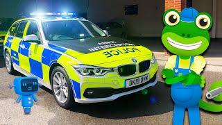 Police Car For Kids | Gecko's Real Vehicles | Police Videos For Children | Educational Videos