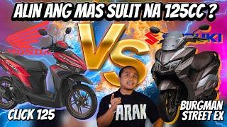 Alin ang mas SULIT na 125cc Honda Click 125 vs. Suzuki Burgman Street EX