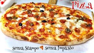 PIZZA STESA A MANO SENZA TEGLIA SENZA IMPASTARE  Croccante fuori e morbida dentro HANDMADE PIZZA