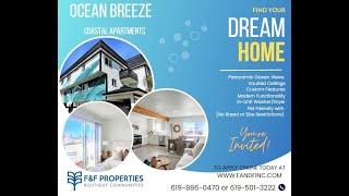 Ocean Breeze  ALL NEW with Ocean View Patio - Coastal Homes in the Charming Beach Town of Oceanside