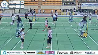 혼복 30 A 예선 1조| (7번국도) 김용범/천성숙 vs (플라이트/굿샷) 황자연/윤여철[2023년 제1회 하나 새마을금고 이사장배 생활체육 배드민턴대회]