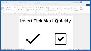 Shortcut for Tick Symbol in Word ( & ): Fastest way to get Check Mark in Word