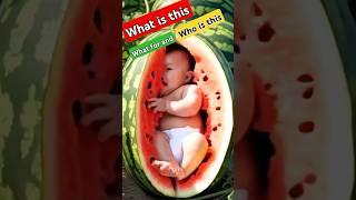 So cute baby  সোনামণি তরমুজের ভিতরে#shorts #trending #cute #youtubeshorts