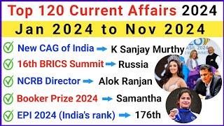 Top 100 Important Current Affairs 2024 | Current Affairs 2024 | Current GK 2024