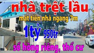 Bán Nhà Lầu Bình Dương Mặt Tiền ngang 7m, đường ô tô tới nhà. Sổ hồng riêng. 1tỷ 950tr.