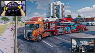 Watch Me Load 5 Cars onto a Trailer & Deliver Them Safely – Intense Process!  Logistic Simulator