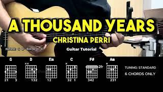 A Thousand Years - Christina Perri | Easy Guitar Chords Tutorial For Beginners (CHORDS & LYRICS)