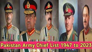 Pakistan Army Chief List in the Pakistan World for the List 2023