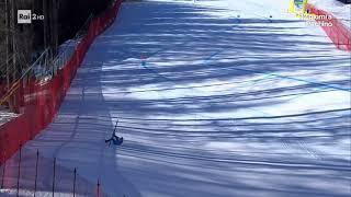 Sofia GOGGIA - CRASH - Super G - Cortina d'Ampezzo (ITA) 2022