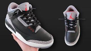 HOW TO LOOSELY LACE JORDAN 3 - Featuring Nike Air ''Jordan 3 Retro Black/Fire Red-Cement Grey''