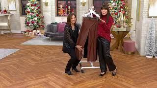 GRAVER Susan Graver Stretch Faux Leather Wide Leg Pants on QVC