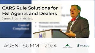 CARS Rule Keynote [Clip] Solutions for F&I Agents and Dealers