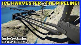 Building an ICE HARVESTER Part 1 - THE PIPELINE! - SPACE ENGINEERS Survival - Ep 33