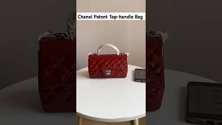 Chanel Patent Flap Top-handle Bag #bag #luxurybag #luxury #fashion #handbags #chanelbag #chanel