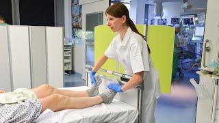 Physiotherapie auf der Neuro-Intensivstation des Uniklinikums Erlangen