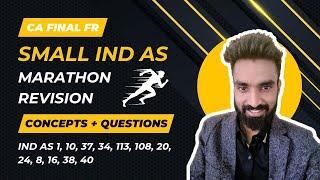 FR All Small Ind As Marathon - CA Final l Concepts + Questions | Pratik Jagati