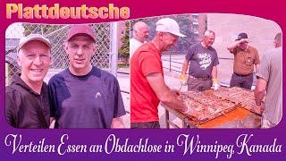 Plattdeutsche verteilen Essen an Obdachlose in Winnipeg, Kanada