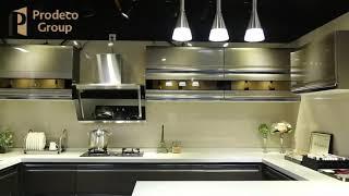 PRODECO modern kitchen design metalic lacquer kitchen cabinet