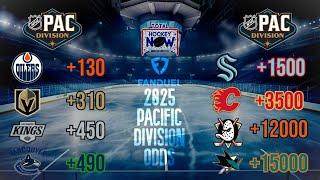 2025 NHL Pacific Division Odds Discussion