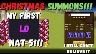 CHRISTMAS SUMMON SESSION WITH MY GUILD!! I FINALLY GOT A LD NAT 5!! BEST SUMMON SESSION OF THE YEAR!