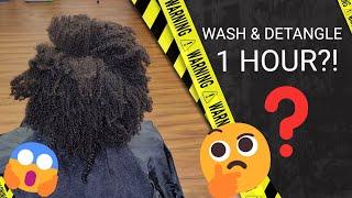 Can I Shampoo & Detangle TANGLED COILY Natural Hair In Under AN HOUR?!?