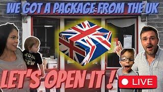 AMERICANS TRY BRITISH SNACKS SENT FROM BRITISH SUBSCRIBERS LIVE !