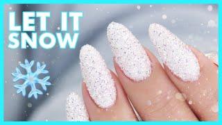 LET IT SNOW ️ Nail Art  • Dip or Pour? Quick Design