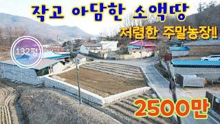 매물번호10569충북 옥천/2500만/작고 아담한 소액땅/저렴한 주말농장/농막놓기 추천/전원주택 짓기/132평/조용한 마을안/옥천 보은 영동 상주